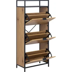 Nordhavn Schoenenkasten|Schoenenkasten|Hektor Schoenenkast 3 lade Naturel 56cm