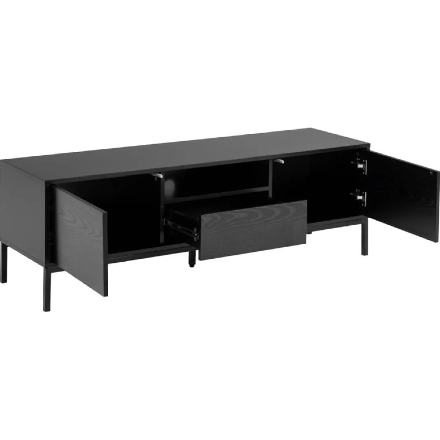 Nordhavn Industriele Kasten|Tv Meubels|Hektor Tv meubel Zwart 140cm