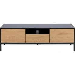 Nordhavn Industriele Kasten|Tv Meubels|Hektor Tv meubel Zwart/Naturel 140cm