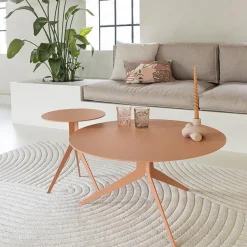 Redin Design Salontafels|Helgen Salontafel rond Terracotta 78cm