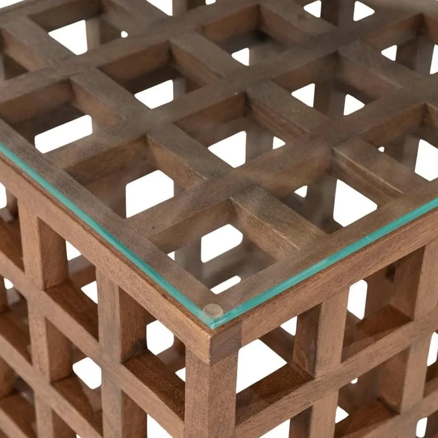 Eleonora Bijzettafels|Heras Bijzettafel Bruin glas 40cm