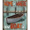 Cavetown Metalen Borden|Home is where the boat is - metalen bord