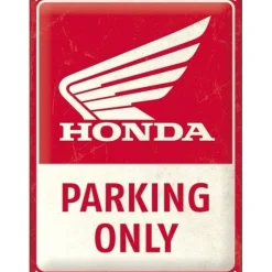 Cavetown Metalen Borden|Honda MC Parking only - metalen bord
