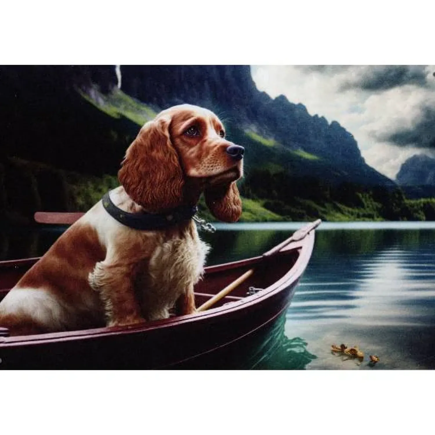 Cavetown Metalen Borden|Hond in Roeiboot - metalen bord
