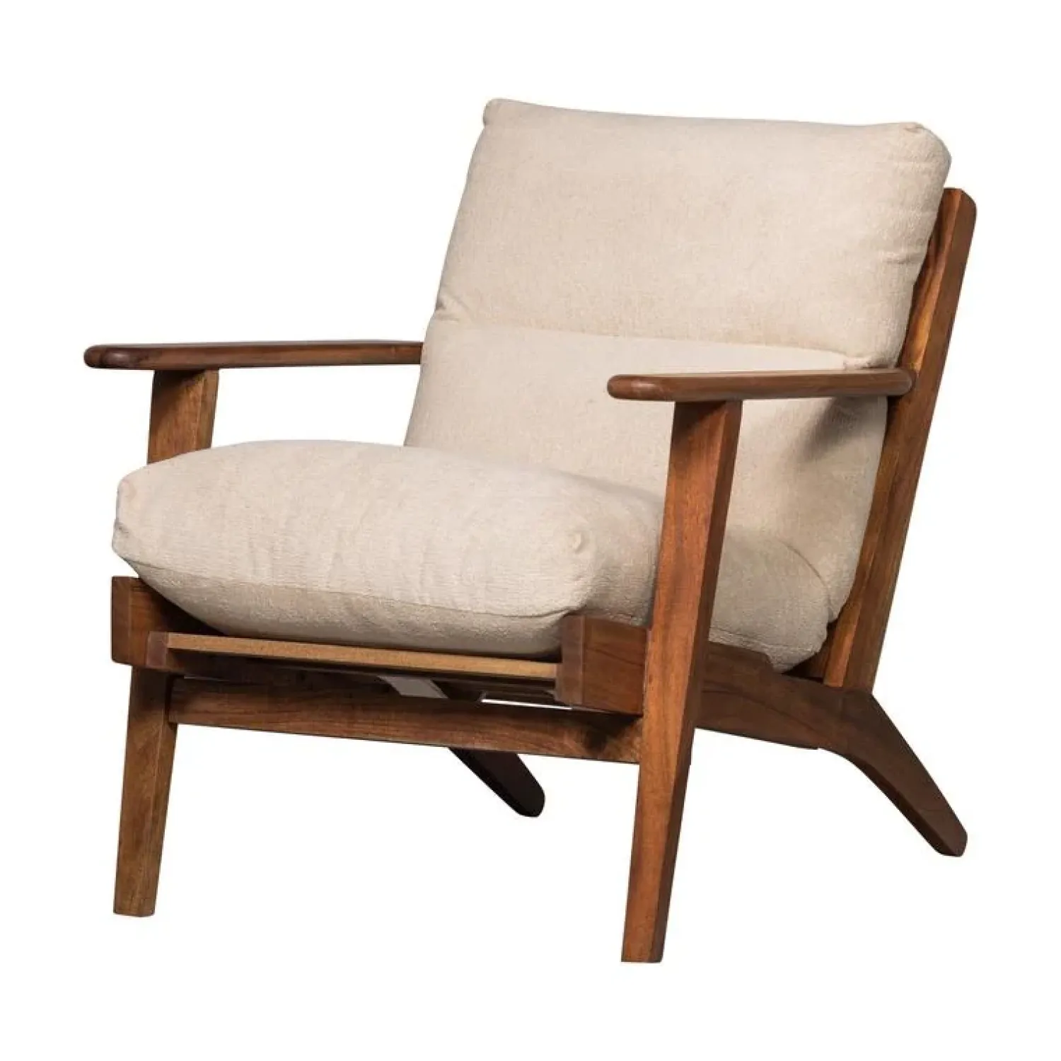 WOOOD Fauteuils|Houston Fauteuil bouclé/hout naturel