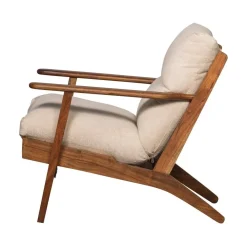 WOOOD Fauteuils|Houston Fauteuil bouclé/hout naturel
