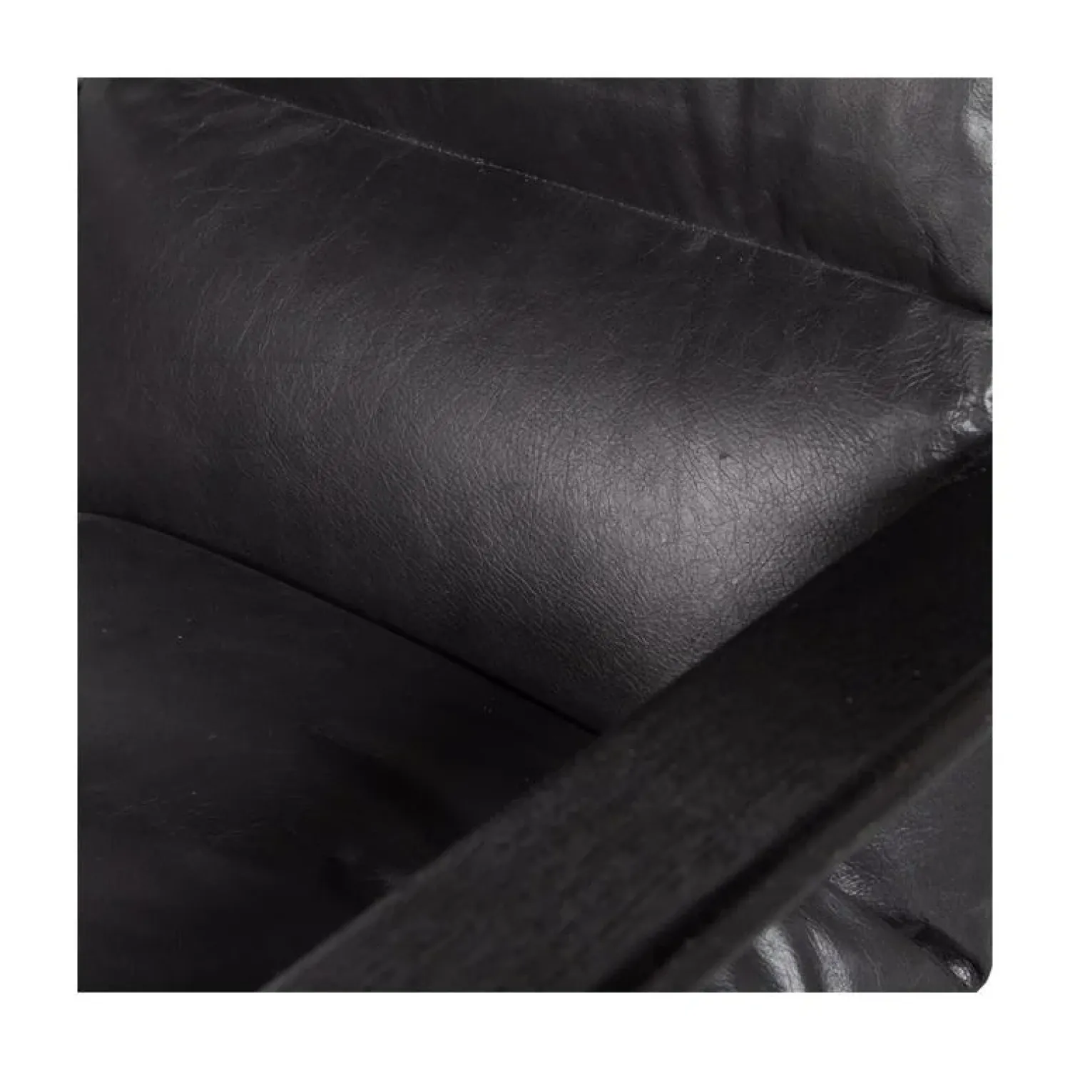 WOOOD Fauteuils|Houston Fauteuil leer/hout zwart