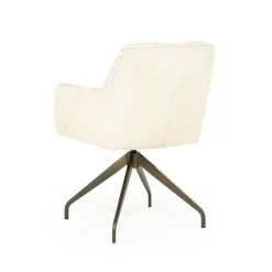 Eleonora Eetkamerstoelen|Hugo Eetkamerstoel Beige stof