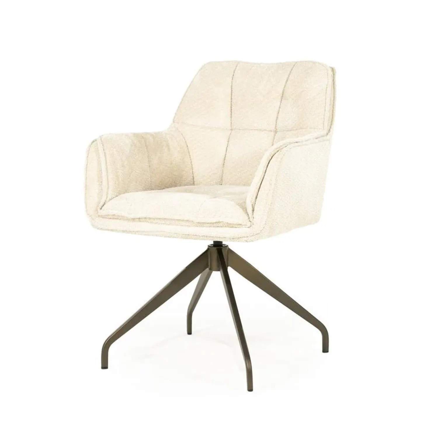Eleonora Eetkamerstoelen|Hugo Eetkamerstoel Beige stof