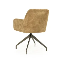 Eleonora Eetkamerstoelen|Hugo Eetkamerstoel Mosterd stof
