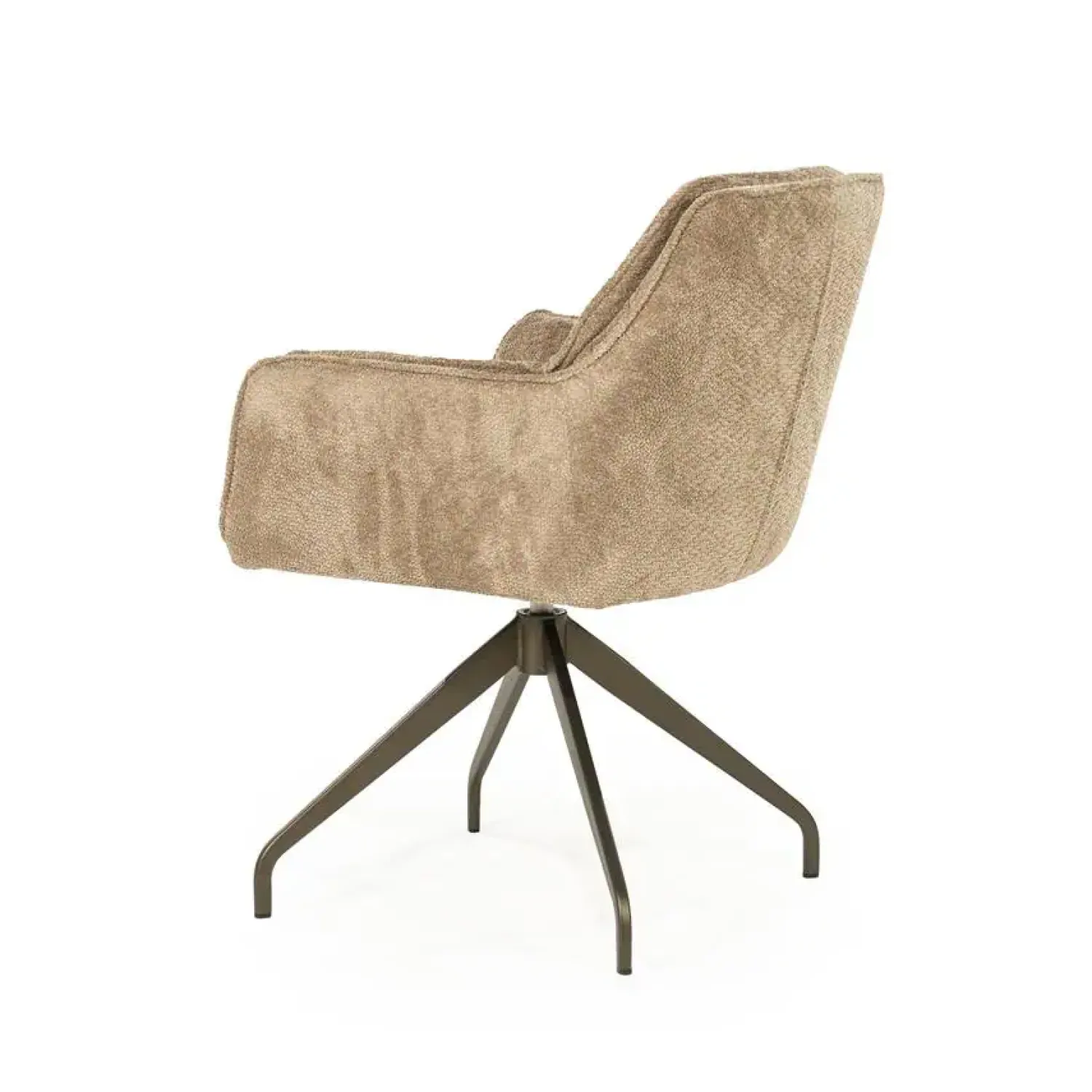 Eleonora Eetkamerstoelen|Hugo Eetkamerstoel Taupe stof