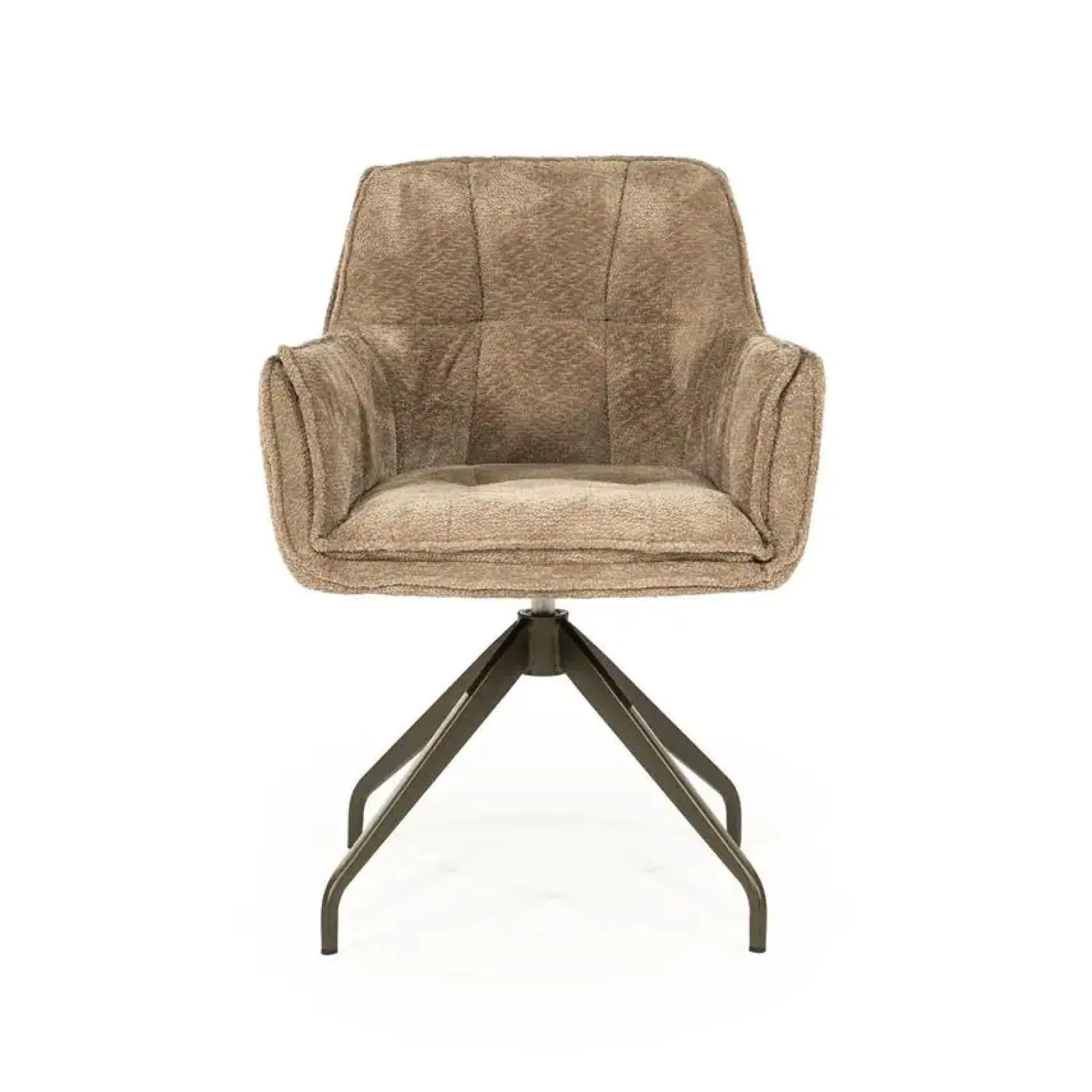 Eleonora Eetkamerstoelen|Hugo Eetkamerstoel Taupe stof