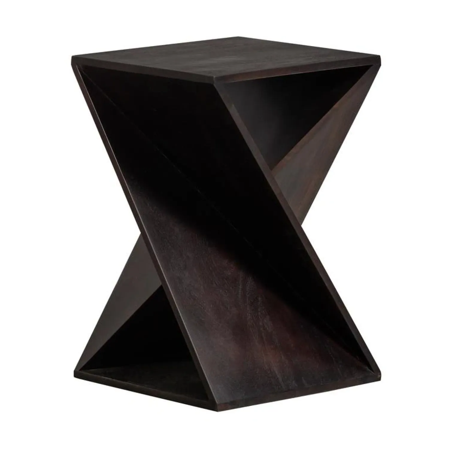 WOOOD Bijzettafels|Ikem Bijzettafel acaciahout donkerbruin 41cm