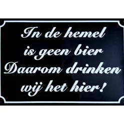 Cavetown Metalen Borden|In de hemel is geen bier - metalen bord