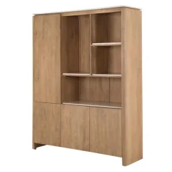 Furndea Vakkenkasten|Industriele Kasten|Inglegplank Dallas Vakkenkast XL Beige Marmer Set van 4