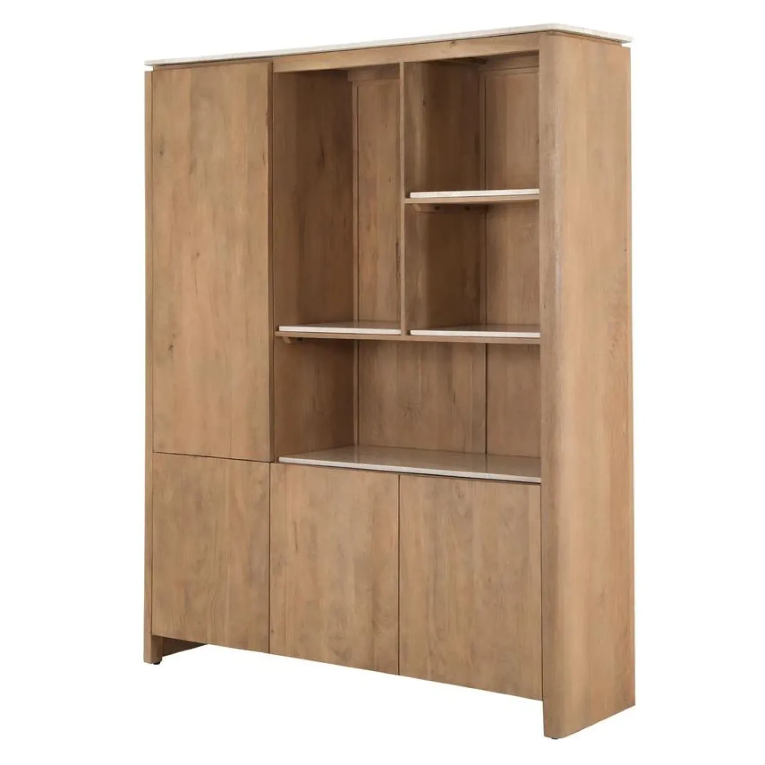 Furndea Vakkenkasten|Industriele Kasten|Inglegplank Dallas Vakkenkast XL Beige Marmer Set van 4