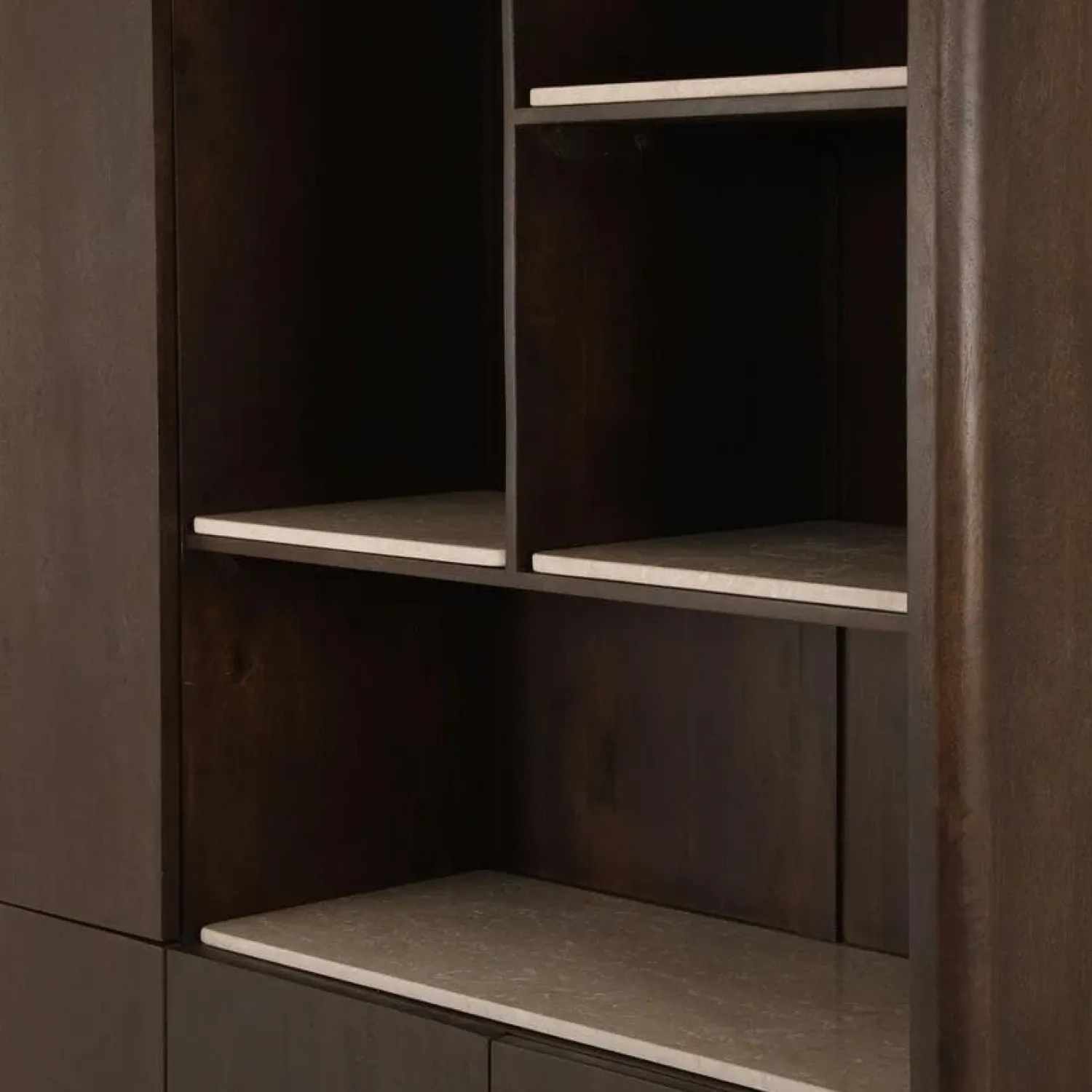 Furndea Vakkenkasten|Industriele Kasten|Inglegplank Dallas Vakkenkast XL Beige Marmer Set van 4