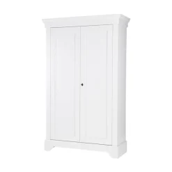 WOOOD Vitrinekasten|Industriele Kasten|Isabel Brocante kast grenen wit 118cm