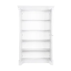 WOOOD Vitrinekasten|Industriele Kasten|Isabel Brocante kast grenen wit 118cm