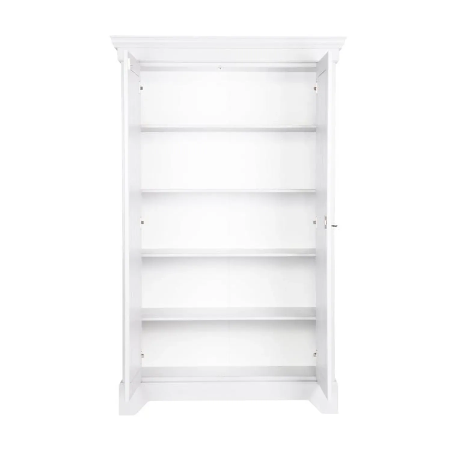 WOOOD Vitrinekasten|Industriele Kasten|Isabel Brocante kast grenen wit 118cm