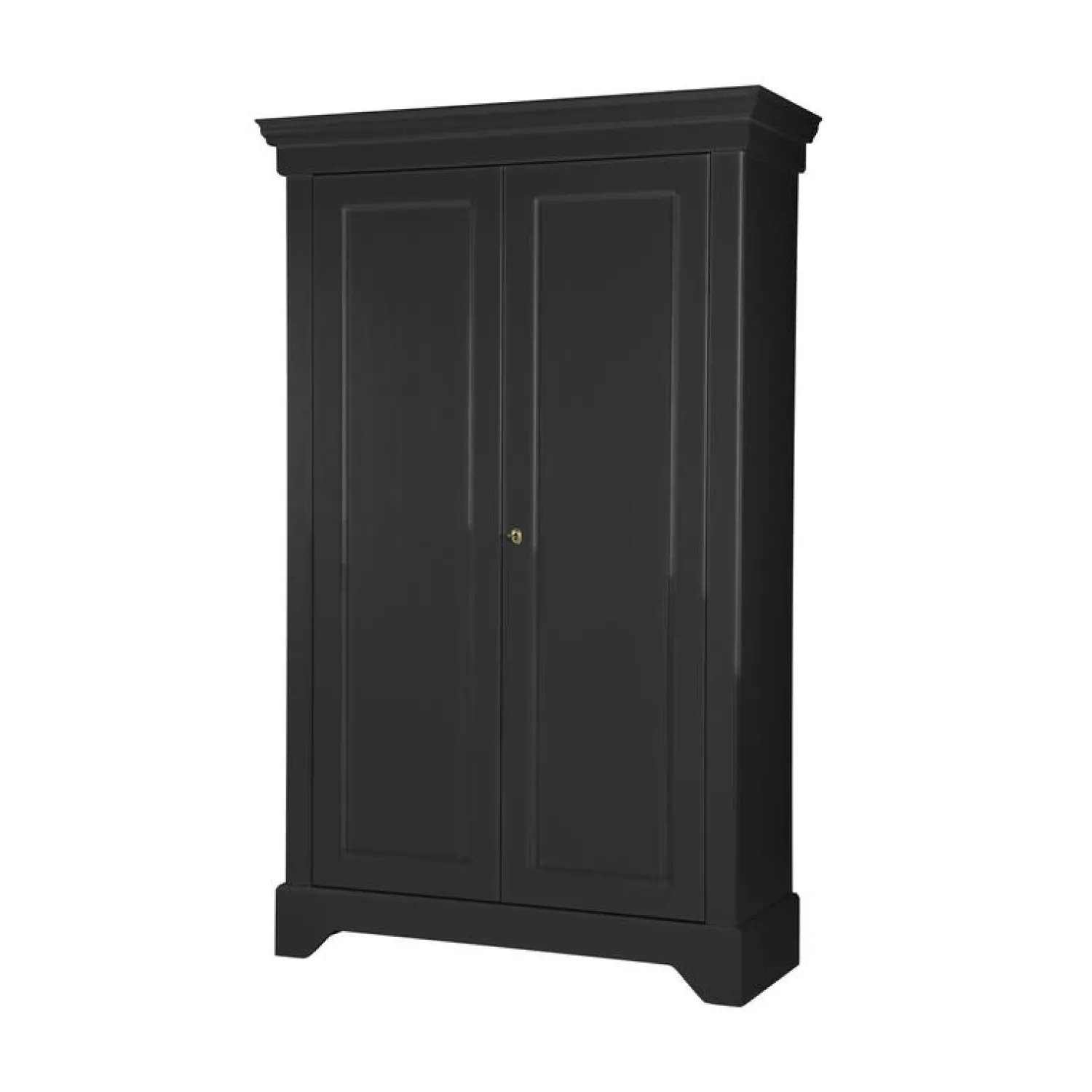 WOOOD Vitrinekasten|Industriele Kasten|Isabel Brocante kast grenen zwart 118cm