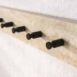 Kalfort Kapstokken|Isabella Kapstok 6 haken Travertine 60cm