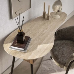 Kalfort Kapstokken|Isabella Kaptafel 1 lade travertin 127cm