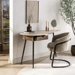 Kalfort Kapstokken|Isabella Kaptafel 1 lade travertin 127cm