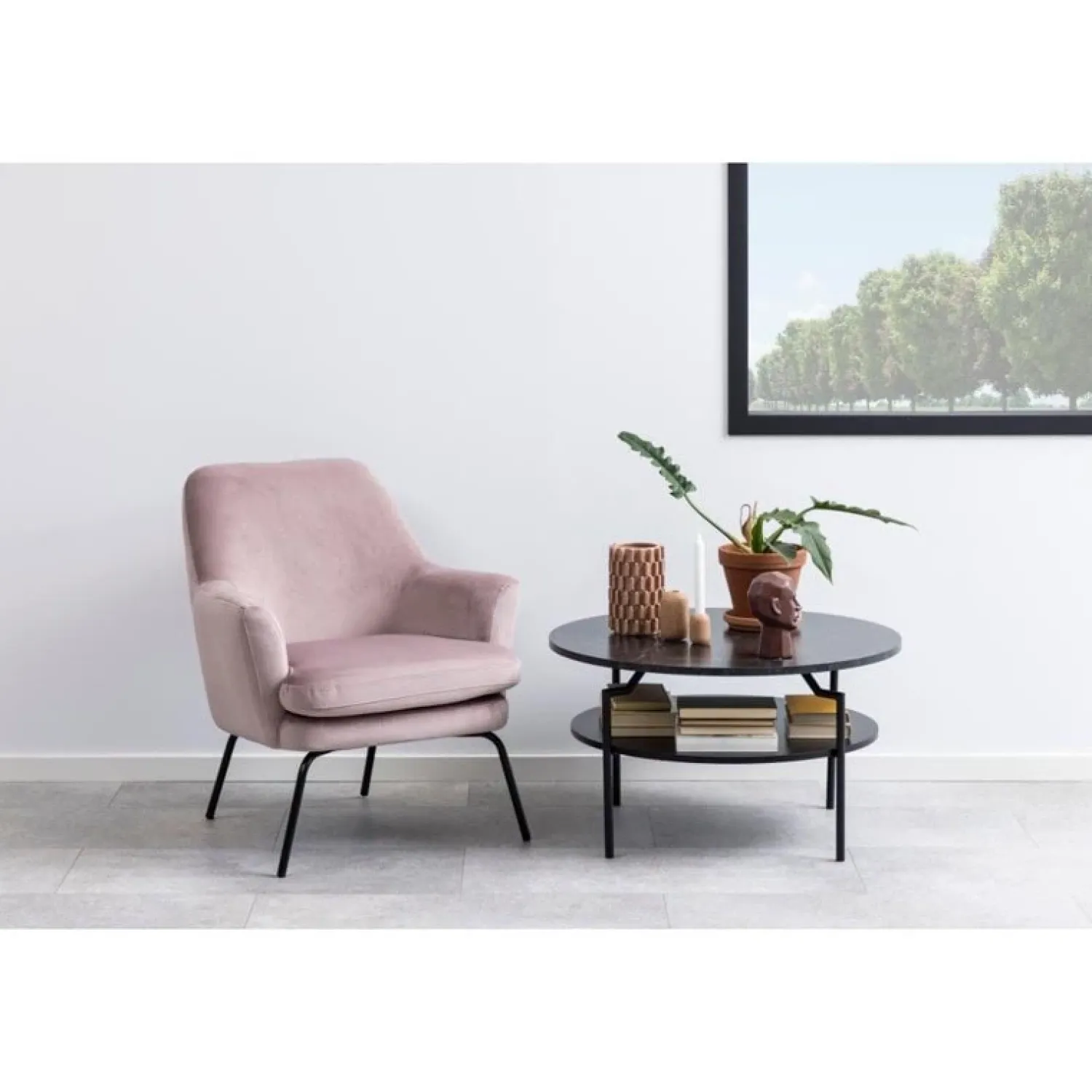 Nordhavn Salontafels|Isandro Salontafel Rond Zwart 80cm
