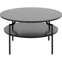Nordhavn Salontafels|Isandro Salontafel Rond Zwart 80cm