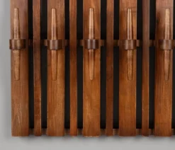 Dutchbone Kapstokken|Jakub Wandkapstok Plank Walnoot 66cm