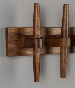 Dutchbone Kapstokken|Jakub Wandkapstok Walnoot 52cm