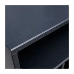 WOOOD Nachtkastjes|Industriele Kasten|James Kastje zwart/walnoot 60cm