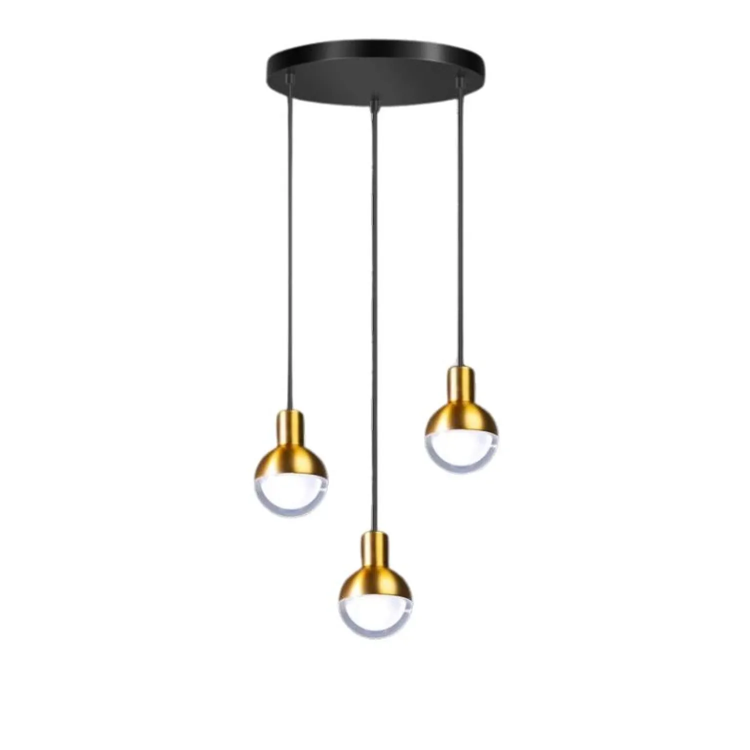 Trading Lighting Hanglampen|James 3-lichts hanglamp goud