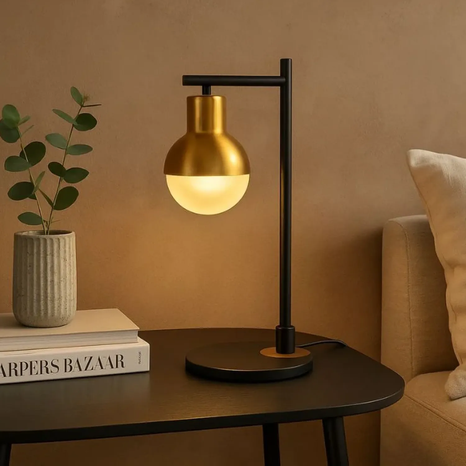 Trading Lighting Tafellampen|James 1-lichts tafellamp goud