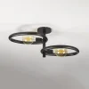 Kalfort Plafondlampen|Jane 2-lichts Plafondlamp Artic zwart
