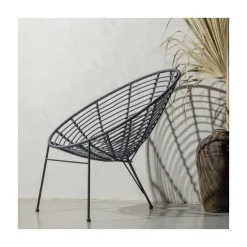 WOOOD Tuinstoelen|Jane Loungestoel tuin inkt