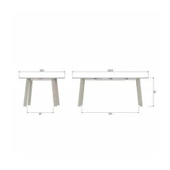 WOOOD Eettafels|Janne Uitschuifbare eettafel rond eiken dakargrau 120/160/200cm