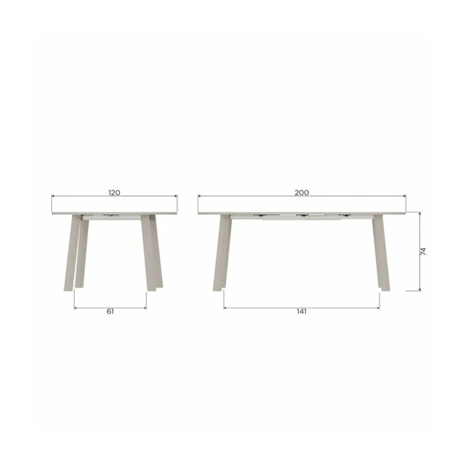 WOOOD Eettafels|Janne Uitschuifbare eettafel rond eiken dakargrau 120/160/200cm