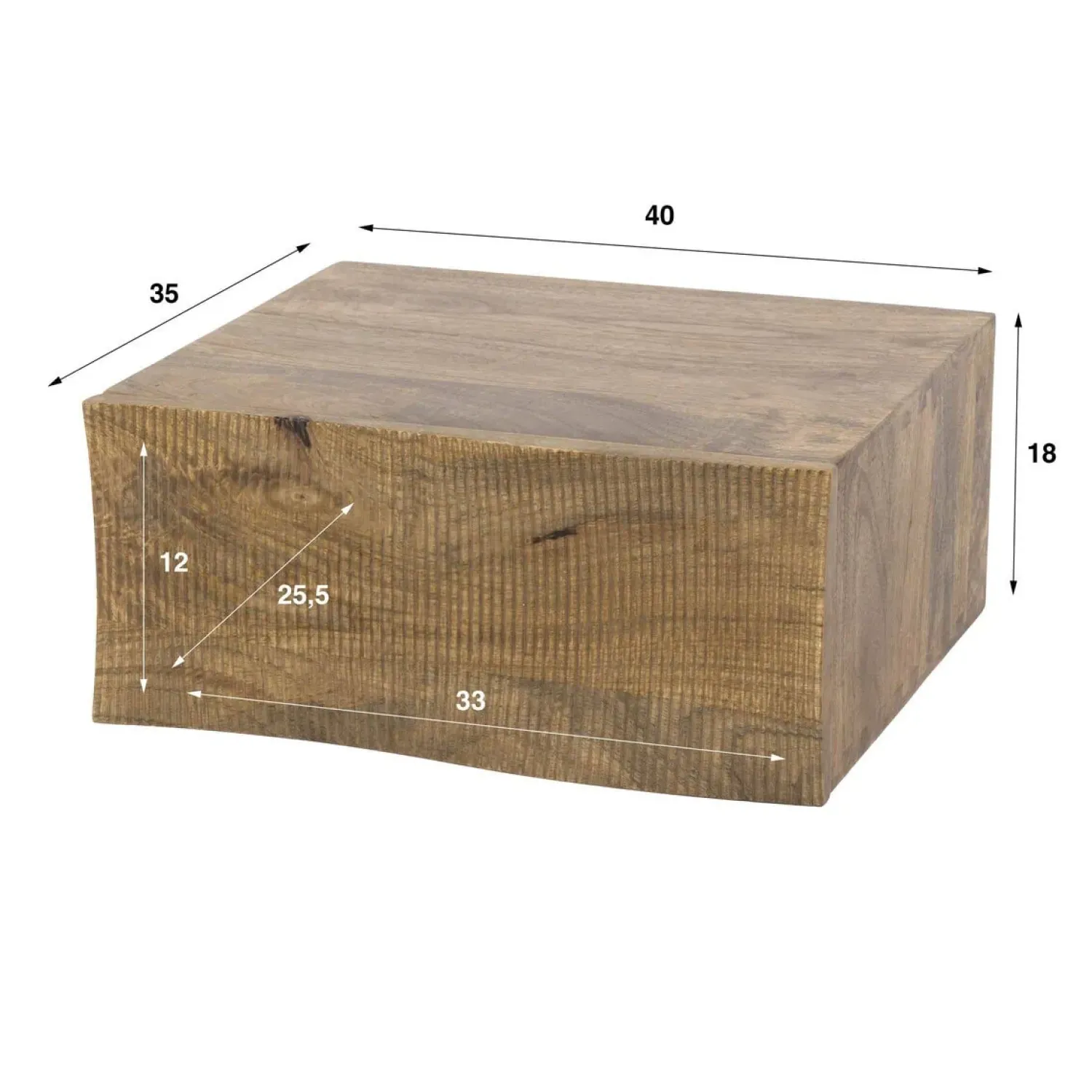 Kalfort Nachtkastjes|Industriele Kasten|Jasmina Zwevend Nachtkastje 1 lade Mangohout 40cm