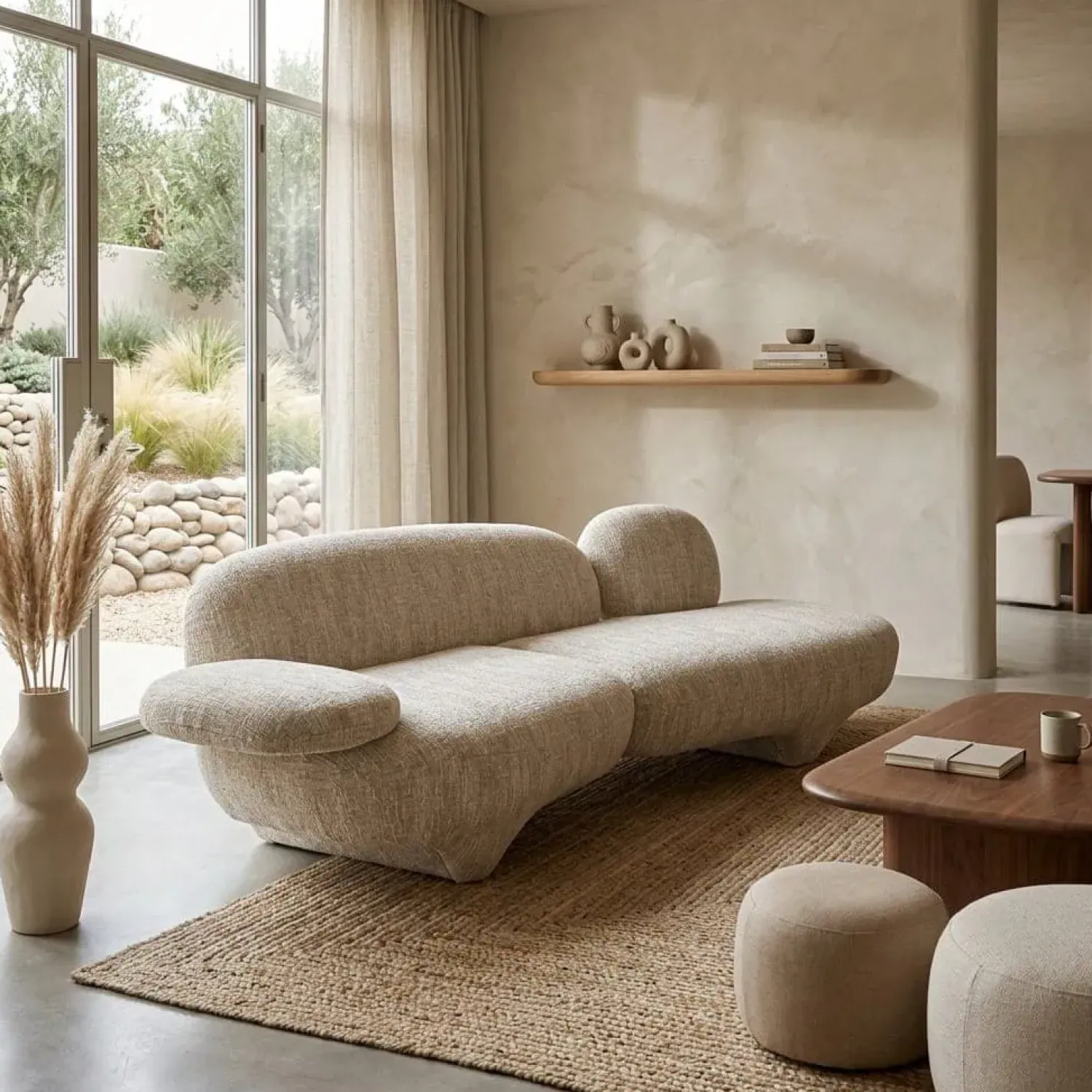 Eleonora 3 Zitsbanken|Jayden Bank Beige stof