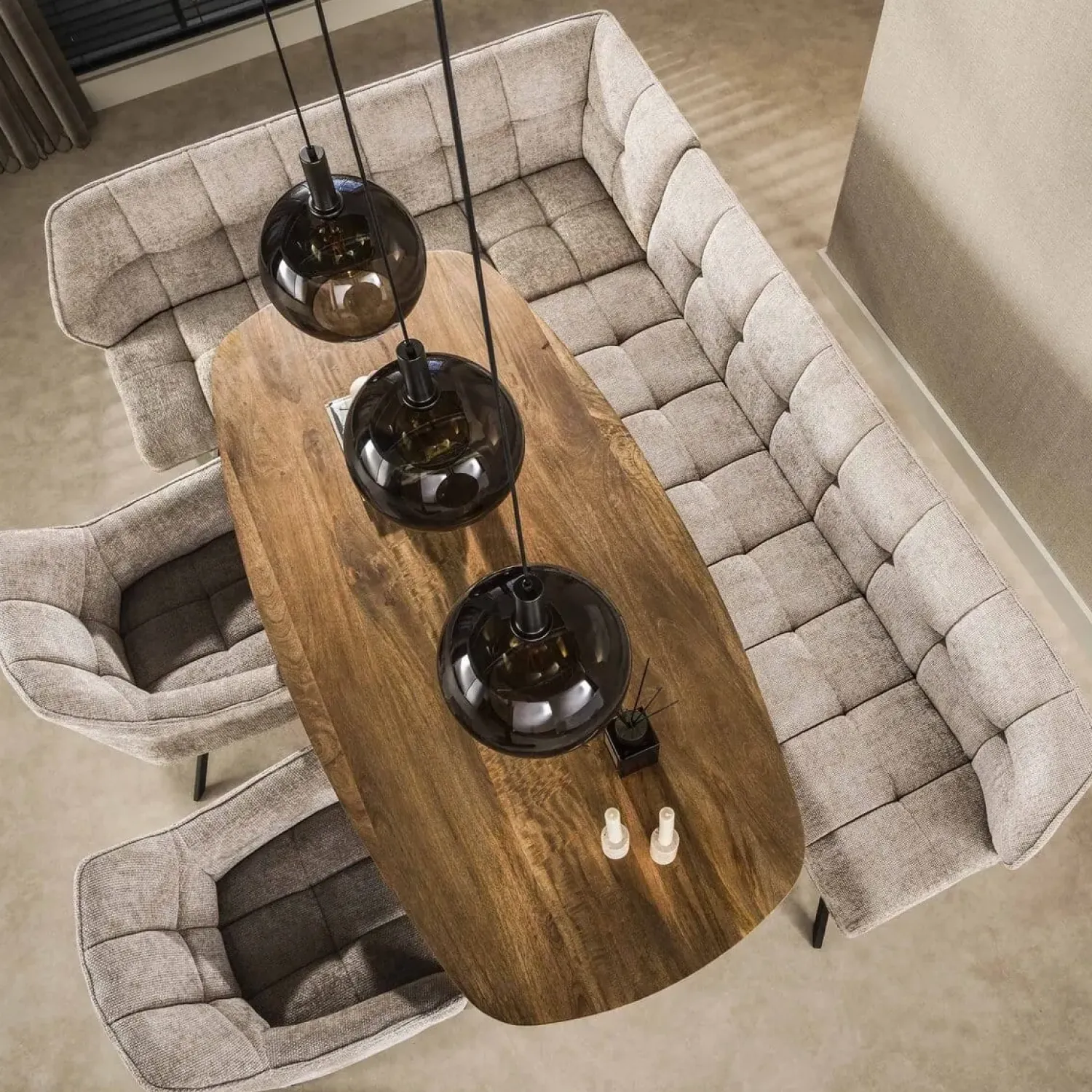 Kalfort Eettafels|Jean Eettafel Deens ovaal Mangohout 180cm