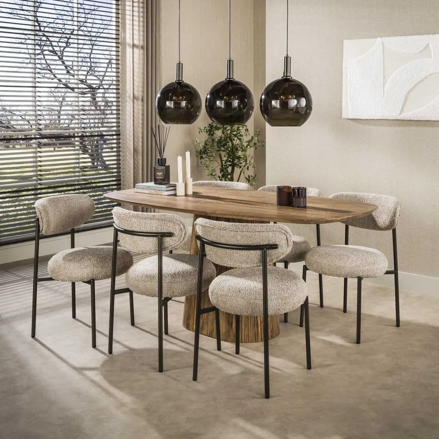 Kalfort Eettafels|Jean Eettafel Deens ovaal Mangohout 180cm