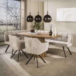 Kalfort Eettafels|Jean Eettafel Deens ovaal Mangohout 180cm