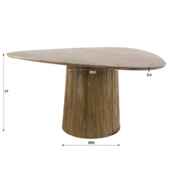 Kalfort Eettafels|Jean Eettafel Driehoekig Mangohout 150cm