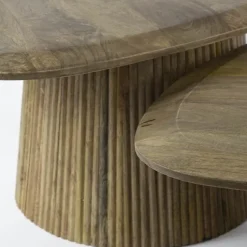 Kalfort Salontafels|Jean Salontafel set van 2 driehoekig Mangohout