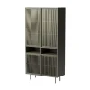 LykkeHome Wandkasten|Industriele Kasten|Jeep Wandkast Zwart Hoog 90cm