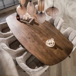 Kalfort Eettafels|Jennie Eettafel deens ovaal Bruin 215cm