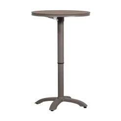 WOOOD Tuintafels|Jeppe Hoogte verstelbare bartafel tuin aluminium bruin/grijs 70cm