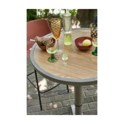WOOOD Tuintafels|Jeppe Hoogte verstelbare bartafel tuin aluminium bruin/grijs 70cm